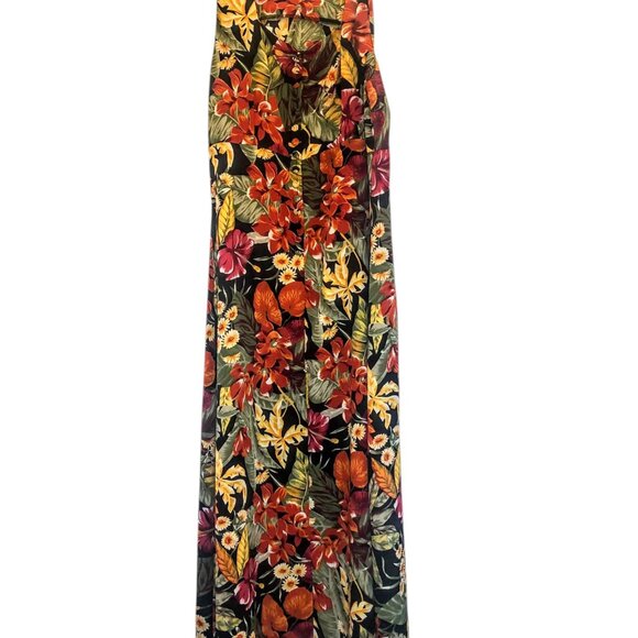 Sag Harbor Floral Maxi Vintage Sundress Button Up Zipper Back Plus Size 14 - Picture 2 of 9
